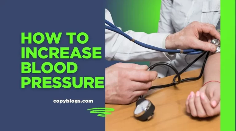 how to increase blood pressure safely