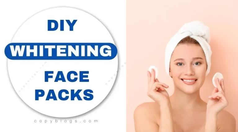 DIY natural face whitening remedy using kitchen ingredients like turmeric, yogurt, and honey applied to face at home.