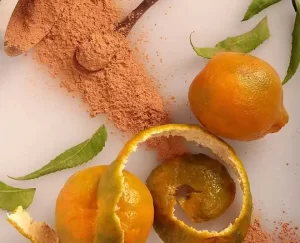 DIY orange peel face whitening mask for glowing skin using natural home remedy.