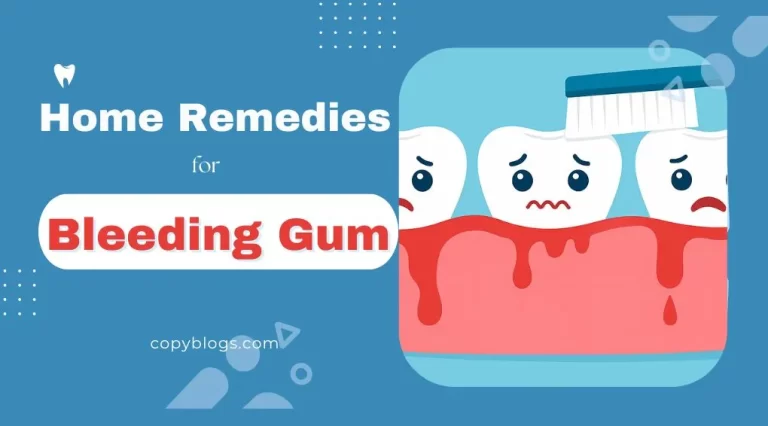 Illustration of bleeding gums with sad teeth and toothbrush – home remedies for bleeding gums concept.