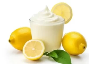 Yogurt and lemon juice lip mask for smooth, bright lips.
