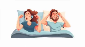 Common snoring causes like blocked airways and relaxed throat.