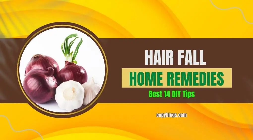 Natural hair fall remedies at home with herbal ingredients.