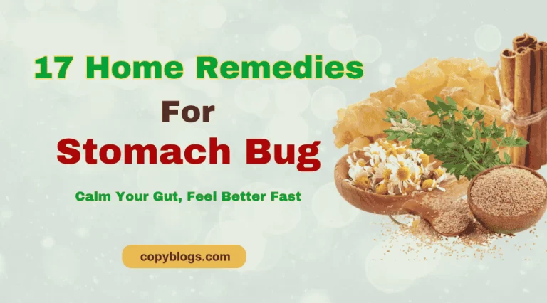 Natural home remedies for stomach bug and intestinal infection using herbs and healthy drinks.