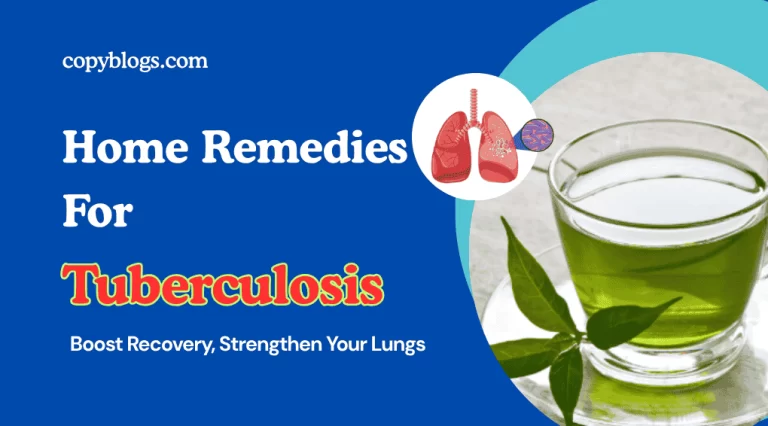 Natural home remedies for tuberculosis with garlic, amla, green tea, and milk for faster lung recovery.