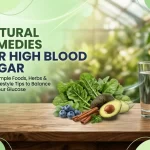 Natural remedies for high blood sugar with healthy foods, herbs, and lifestyle tips